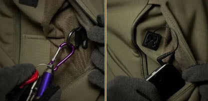 Women's waterproof outdoor tactical set with hooded jacket and cargo trousers
